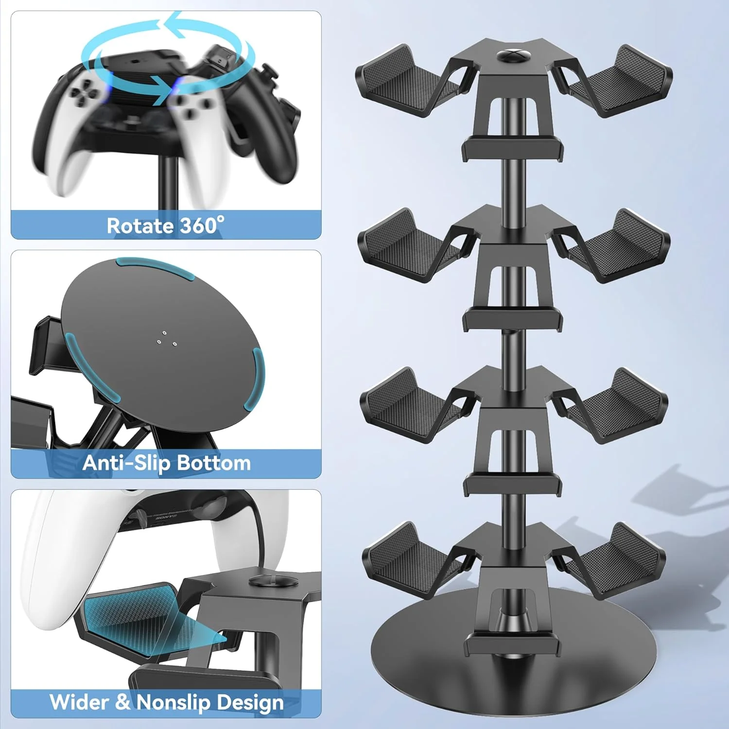 OIVO Controller & Headset Stand 4 Tiers (Black) (IV-P5425-4T) - Image 6