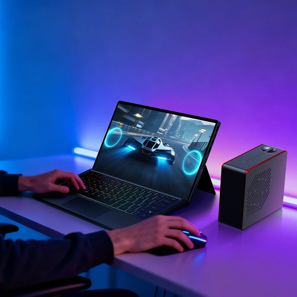 OneXPlayer Super X Liquid Version AMD Ryzen AI Max+ 395 14" 2880x1800 AMOLED Windows 11 Gaming Tablet-Laptop Hybrid + Super X Keyboard + Super X Storage Case + Super X Charger (48GB LPDDR5x RAM + 1TB SSD, 128GB LPDDR5x RAM + 2TB SSD) - Image 3