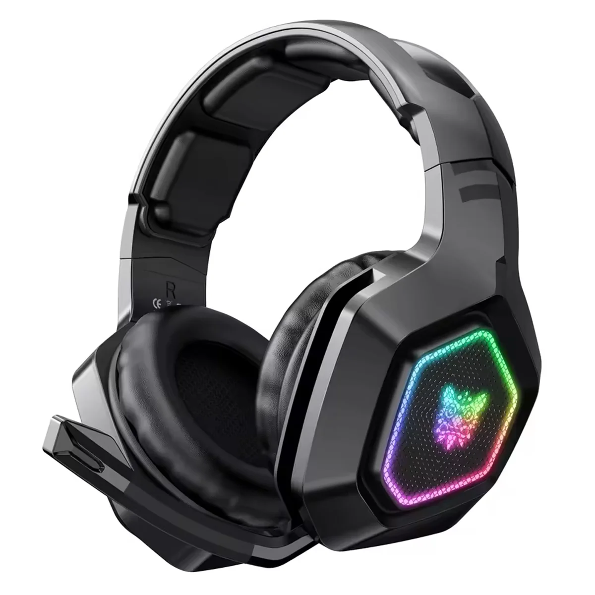 Onikuma B100 RGB Tri-Mode Gaming Headset (Black, White) - Image 2