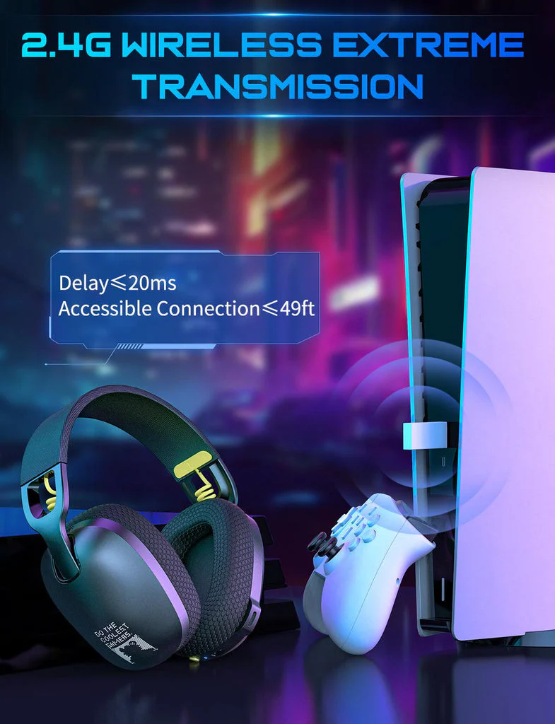 Onikuma B2 Tri-Mode Noise Cancellation Microphone Multi-Platform Gaming Headset (Black, White/Blue) - Image 15