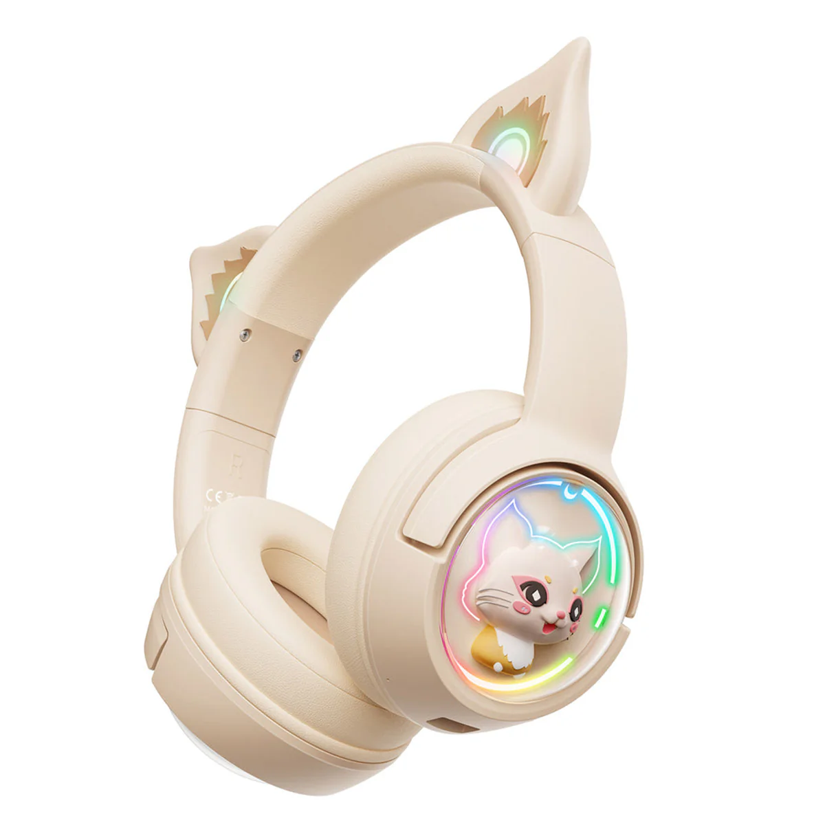 Onikuma B5 RGB Cat Ear Wireless Gaming Headset (White/Blue, Off-White, Pink) - Image 8