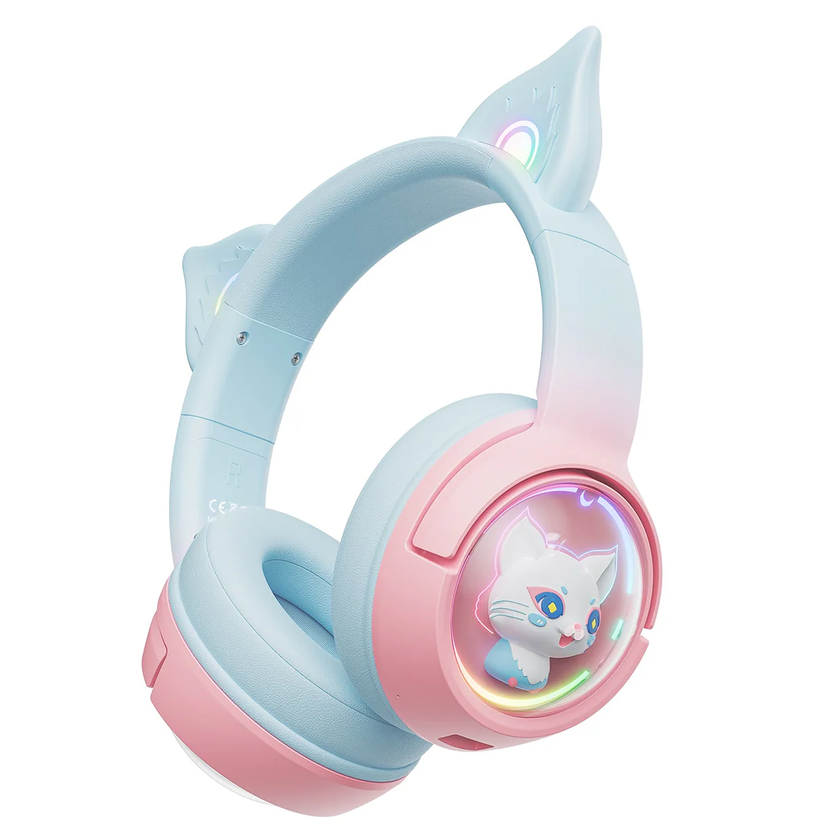 Onikuma B5 RGB Gradient Wireless Professional Gaming Headset (Blue/Pink) - Image 2