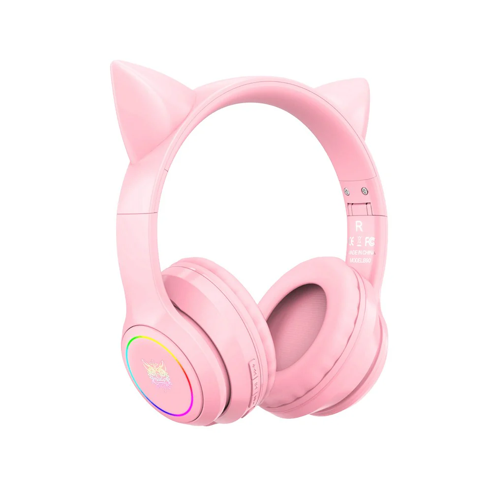 Onikuma B90 RGB Cat Ear Wireless Gaming Headset (Gradient Purple, Pink, Black) - Image 11