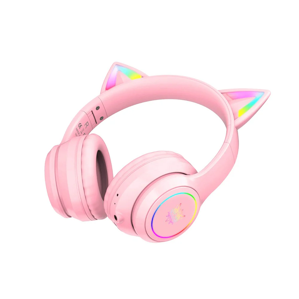 Onikuma B90 RGB Cat Ear Wireless Gaming Headset (Gradient Purple, Pink, Black) - Image 9