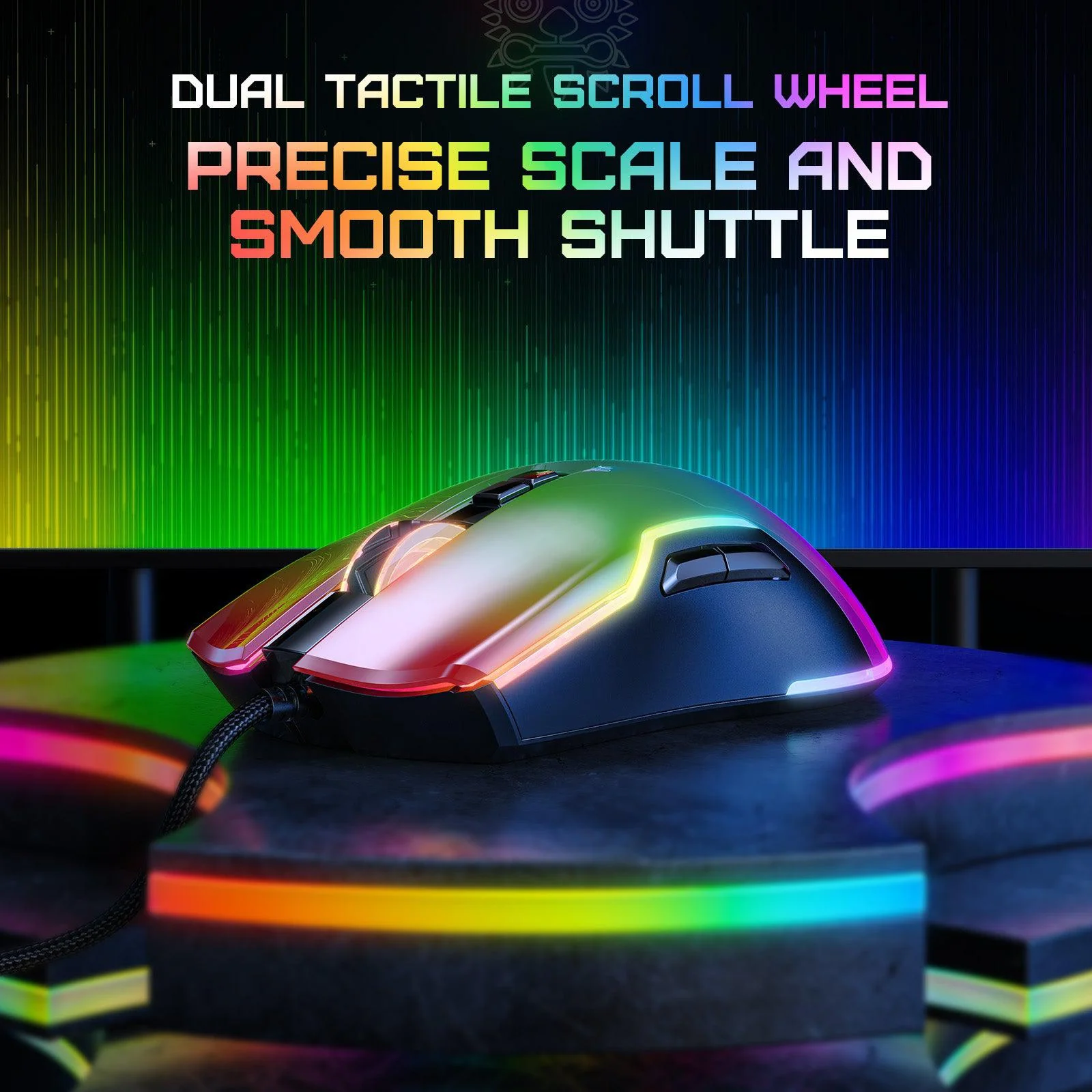 Onikuma CW922 RGB Wired eSports Gaming Mouse (Black) - Image 5