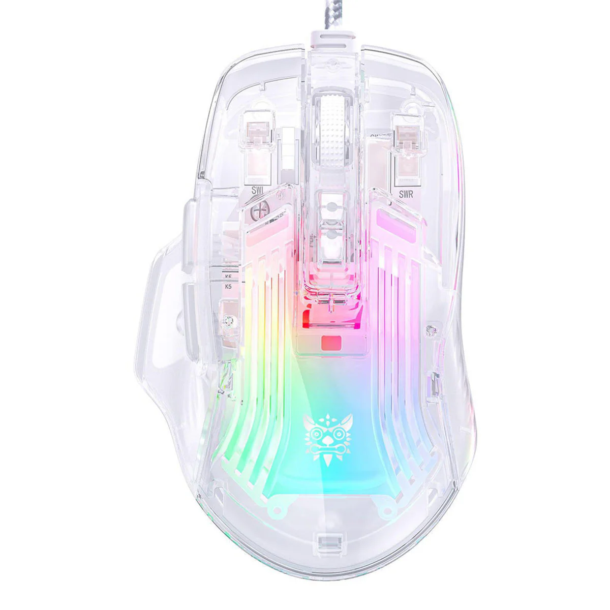 Onikuma CW923 RGB Wired eSports Gaming Mouse (Transparent) - Image 2