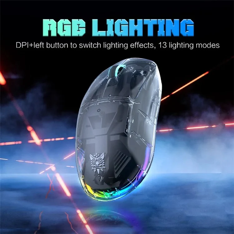 Onikuma CW926 RGB Dual-Mode eSports Gaming Mouse (Black, Transparent) - Image 10