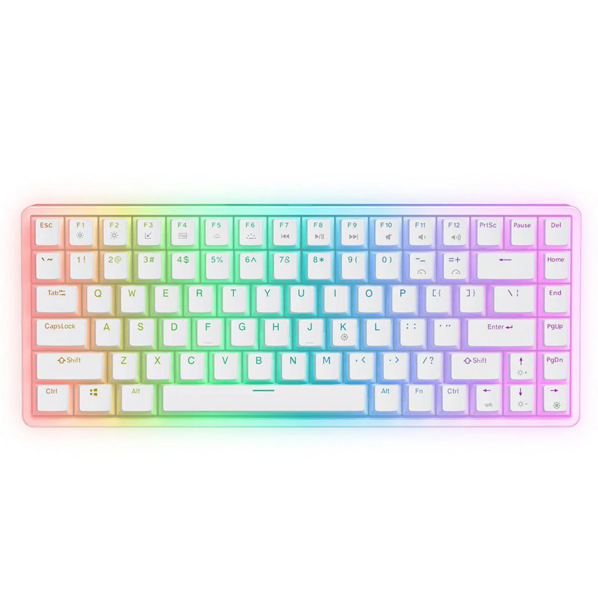 Onikuma G30 84-Key RGB Mechanical Keyboard (White) (Red Axis Switch, Cyan Axis Switch) - Image 4