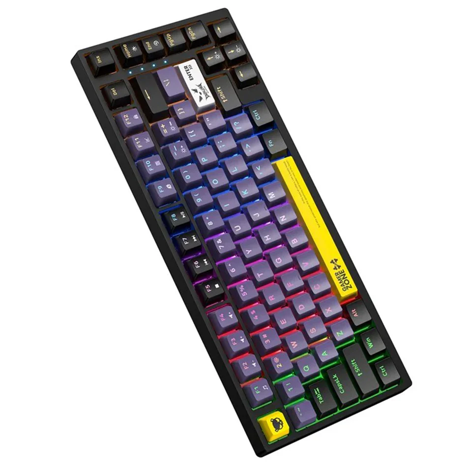 Onikuma G58 82-Key RGB Wired Hot-Swappable Mechanical Keyboard (Black, White) (Tea Axis Switch) - Image 4