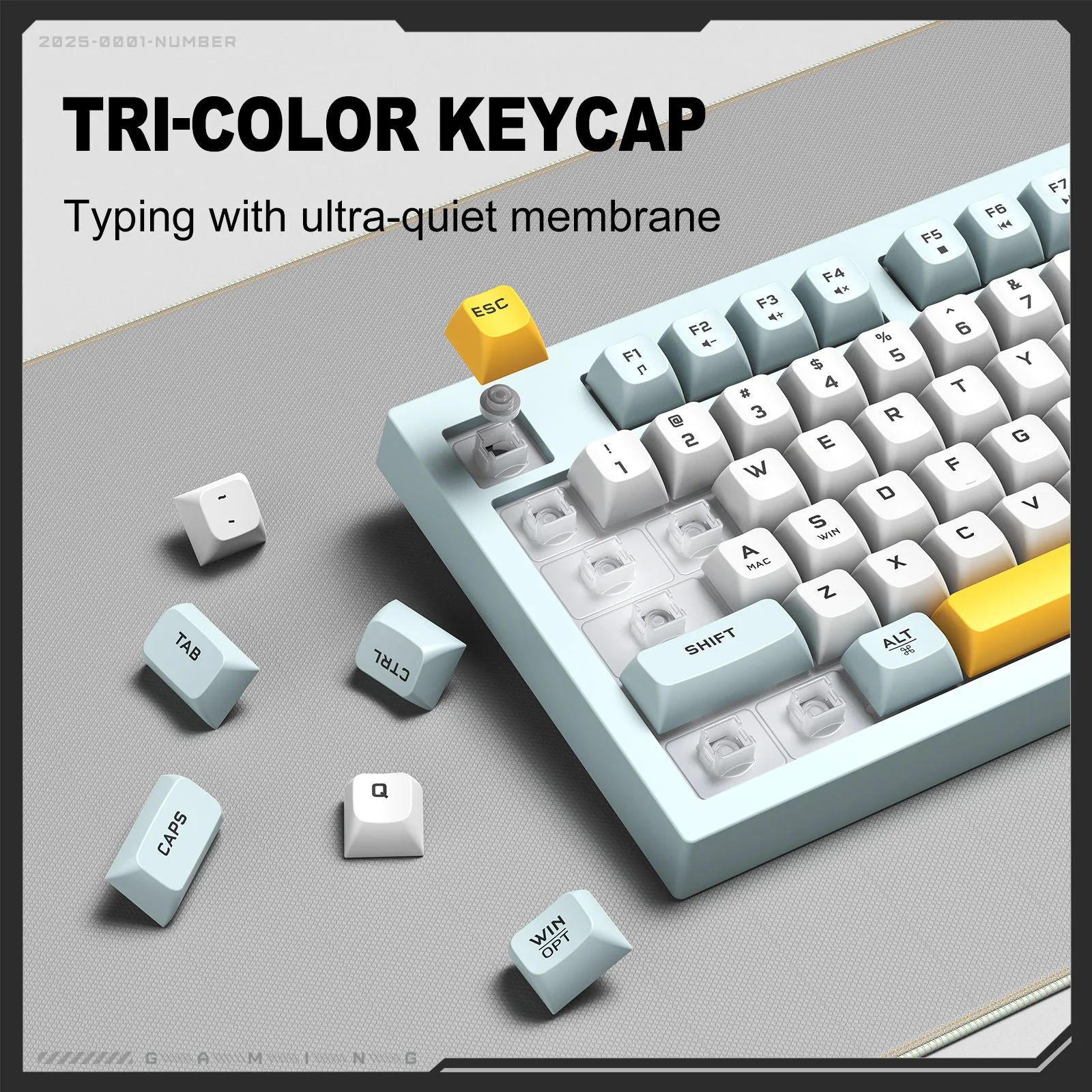 Onikuma G80 94-Key RGB Tri-Mode Membrane Keyboard with Knob and LCD Screen - Image 5