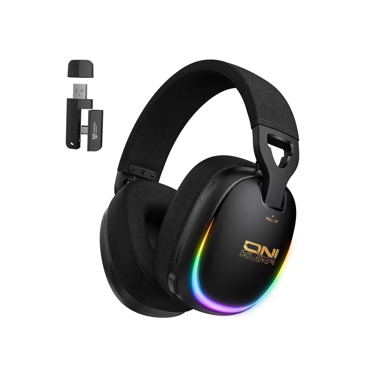 Onikuma GT805 4-Mode RGB Gaming Headset (Black, White) - Image 6