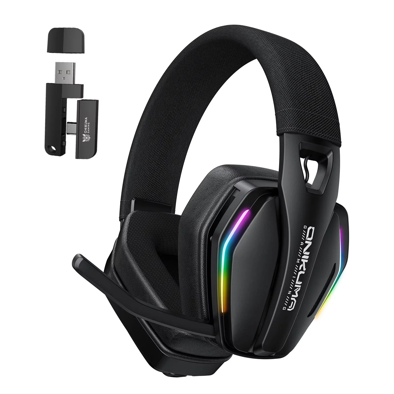 Onikuma GT826 Tri-Mode Wireless Headphone (Black) - Image 7