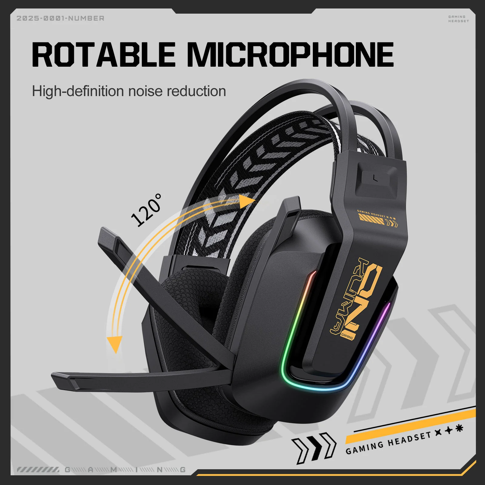 Onikuma GT828 Wireless Gaming Headset (Black) - Image 2