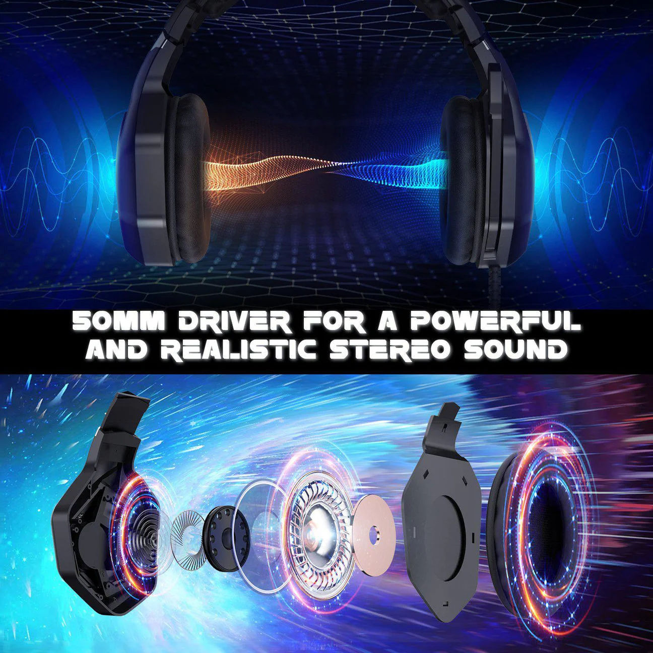 Onikuma K10PRO Professional Gaming Headset (Black) - Image 5