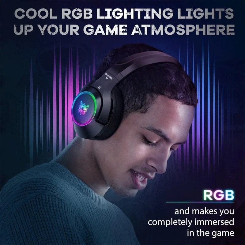 Onikuma K9 RGB Noise Canceling Gaming Headset With Microphone (Black) - Image 4