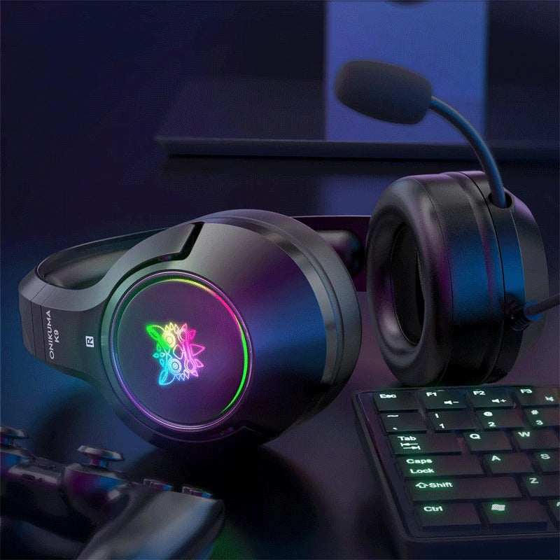 Onikuma K9 RGB Noise Canceling Gaming Headset With Microphone (Black) - Image 6