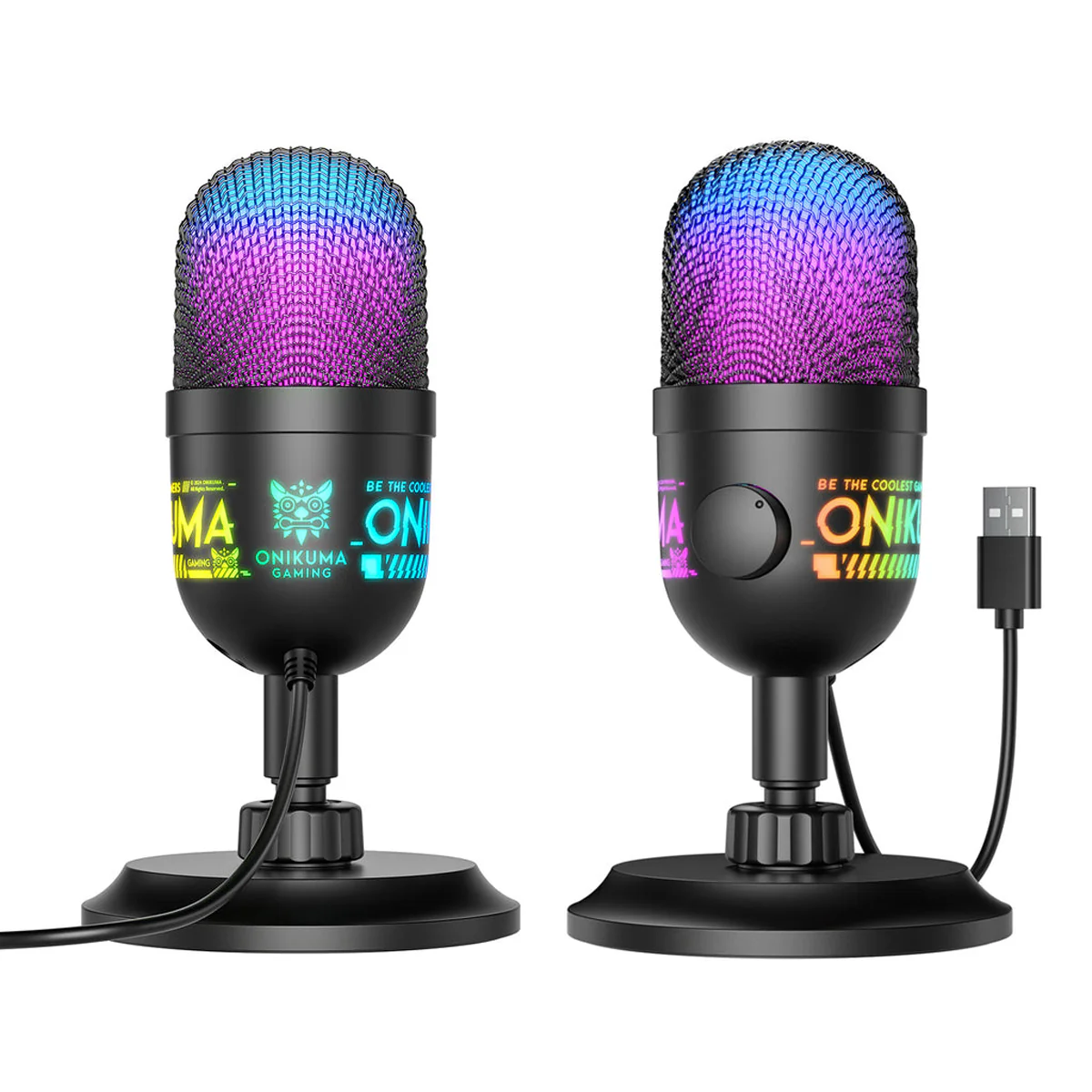Onikuma M930 RGB USB Condenser Microphone (Black) - Image 7