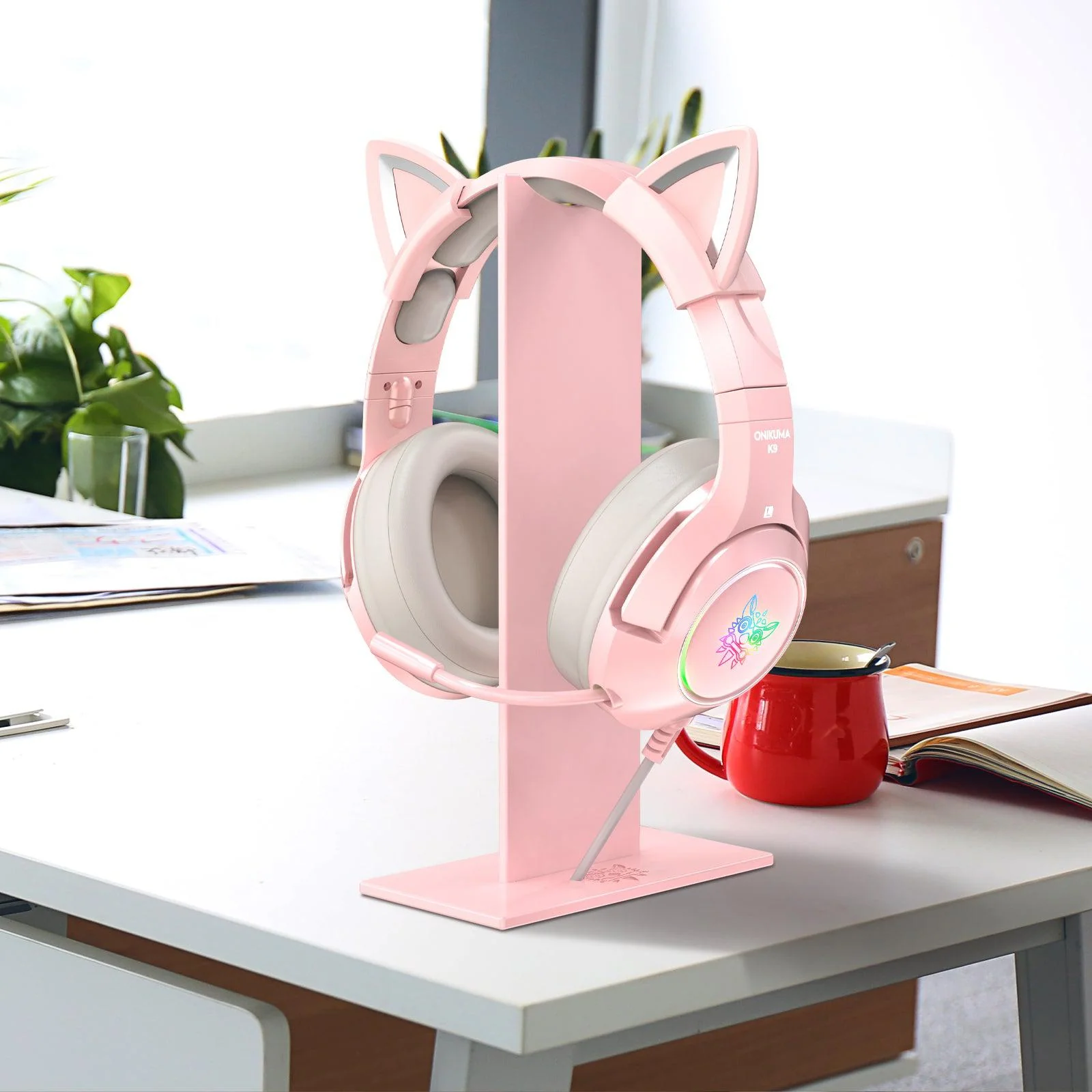 Onikuma ST-1 Stable Anti-Slip Headphone Stand (Pink) - Image 5