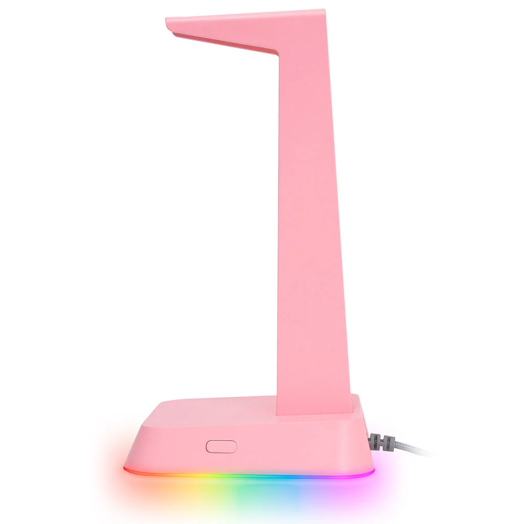 Onikuma ST-2 RGB Headphone Stand With USB Hub (Pink, Black) - Image 4
