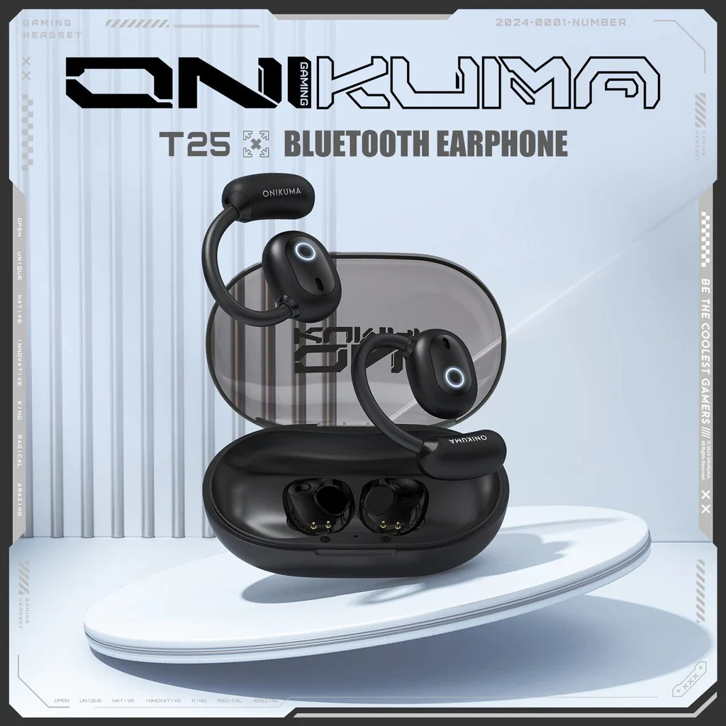 Onikuma T25 Wireless Earphones (White, Black) - Image 14