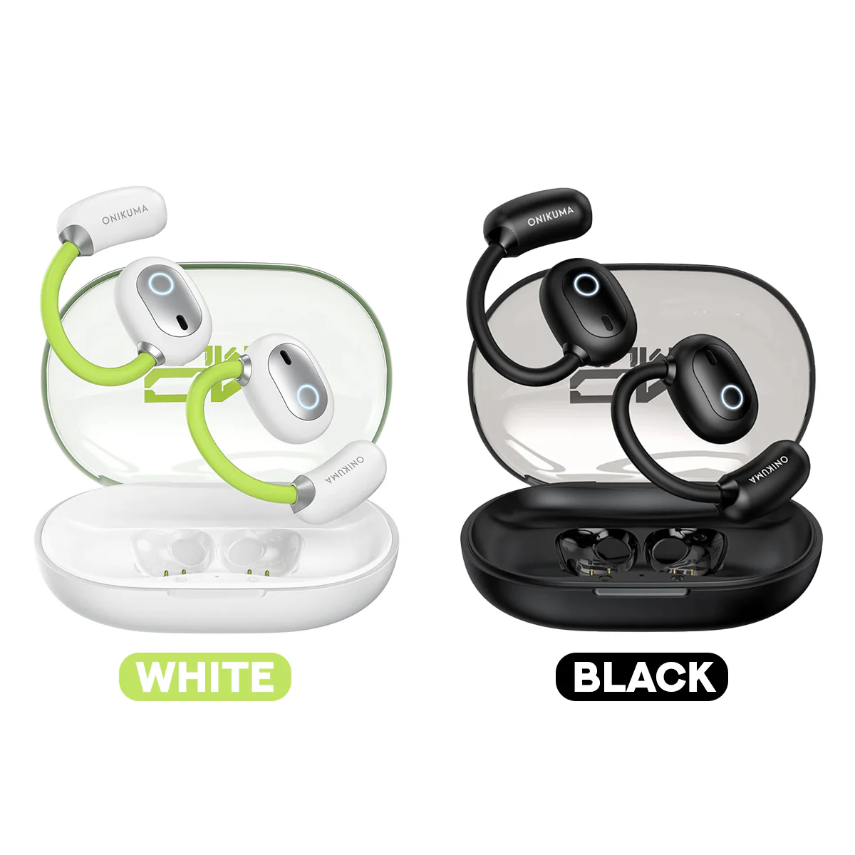 Onikuma T25 Wireless Earphones (White, Black) - Image 18