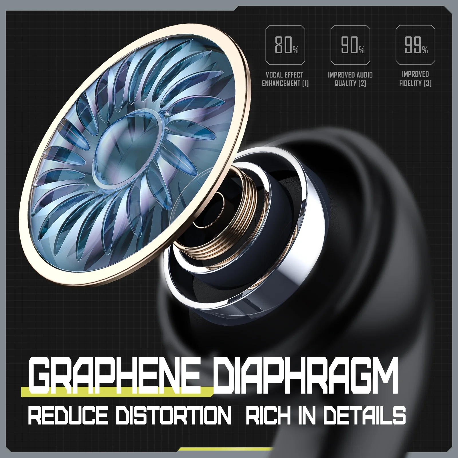 Onikuma T309 Wireless Earphones (Black) - Image 5