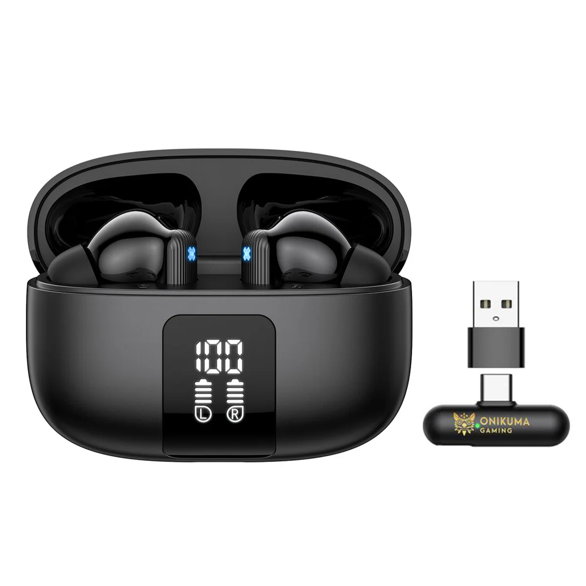 Onikuma TX612 ENC Dual Microphone Noise Reduction Wireless Earphones (Black) - Image 12