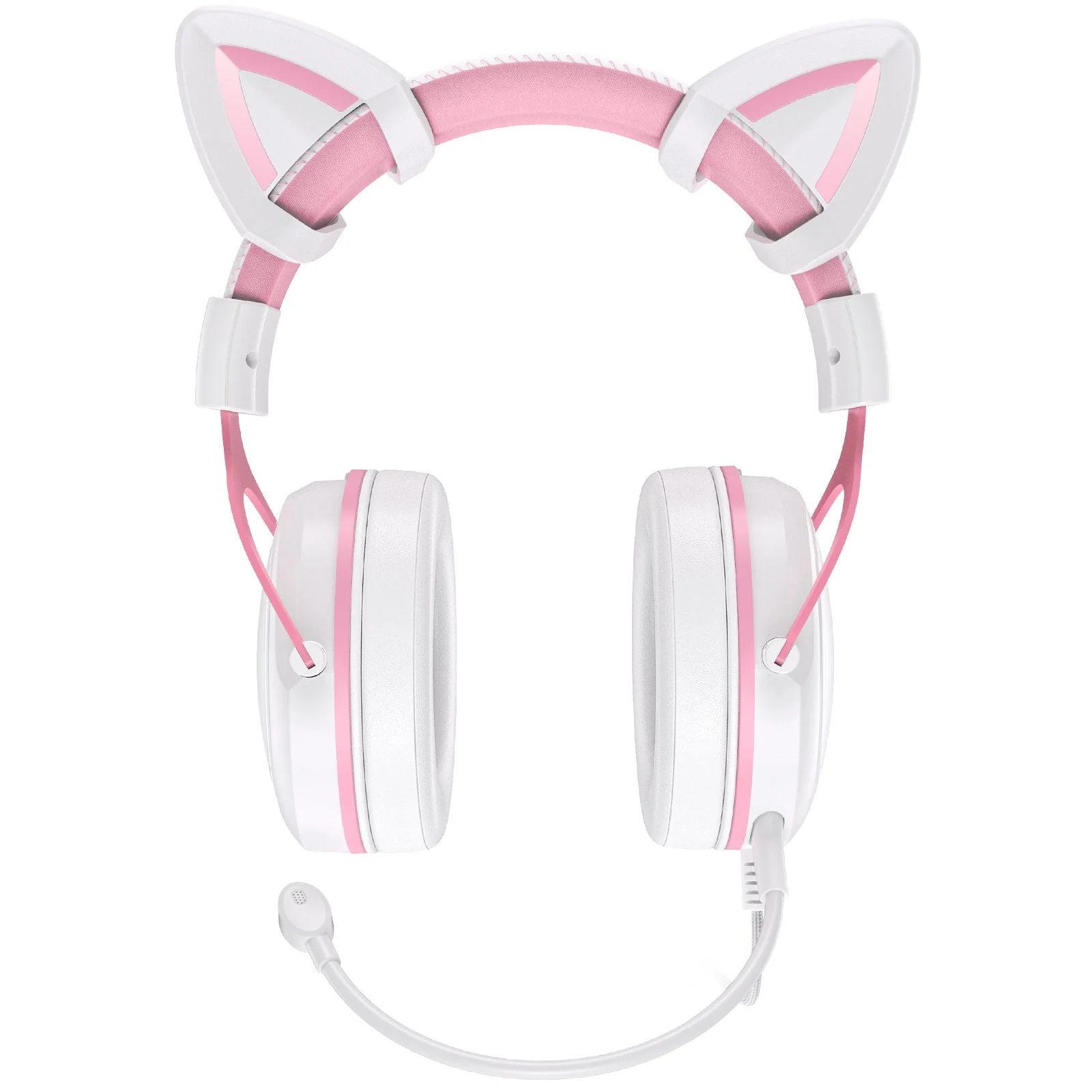 Onikuma X10 Cat Ears Stereo Noise Cancellation Gaming Headset (Pink) - Image 3