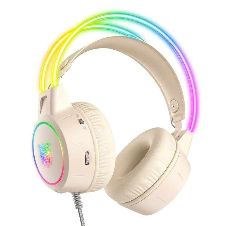 Onikuma X15 Pro Gaming Headset with Noise Cancellation Microphone (Beige) - Image 2