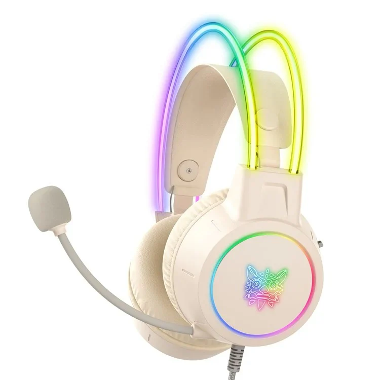 Onikuma X15 Pro Gaming Headset with Noise Cancellation Microphone (Beige) - Image 3