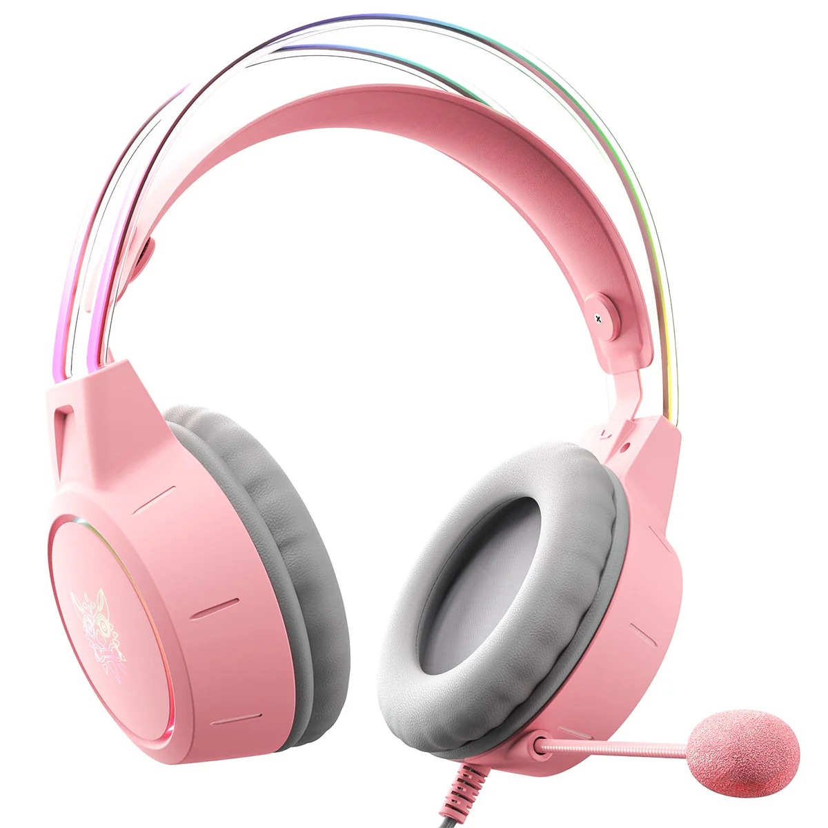 Onikuma X15 Pro Gaming Headset with Noise Cancellation Microphone (Pink) - Image 2