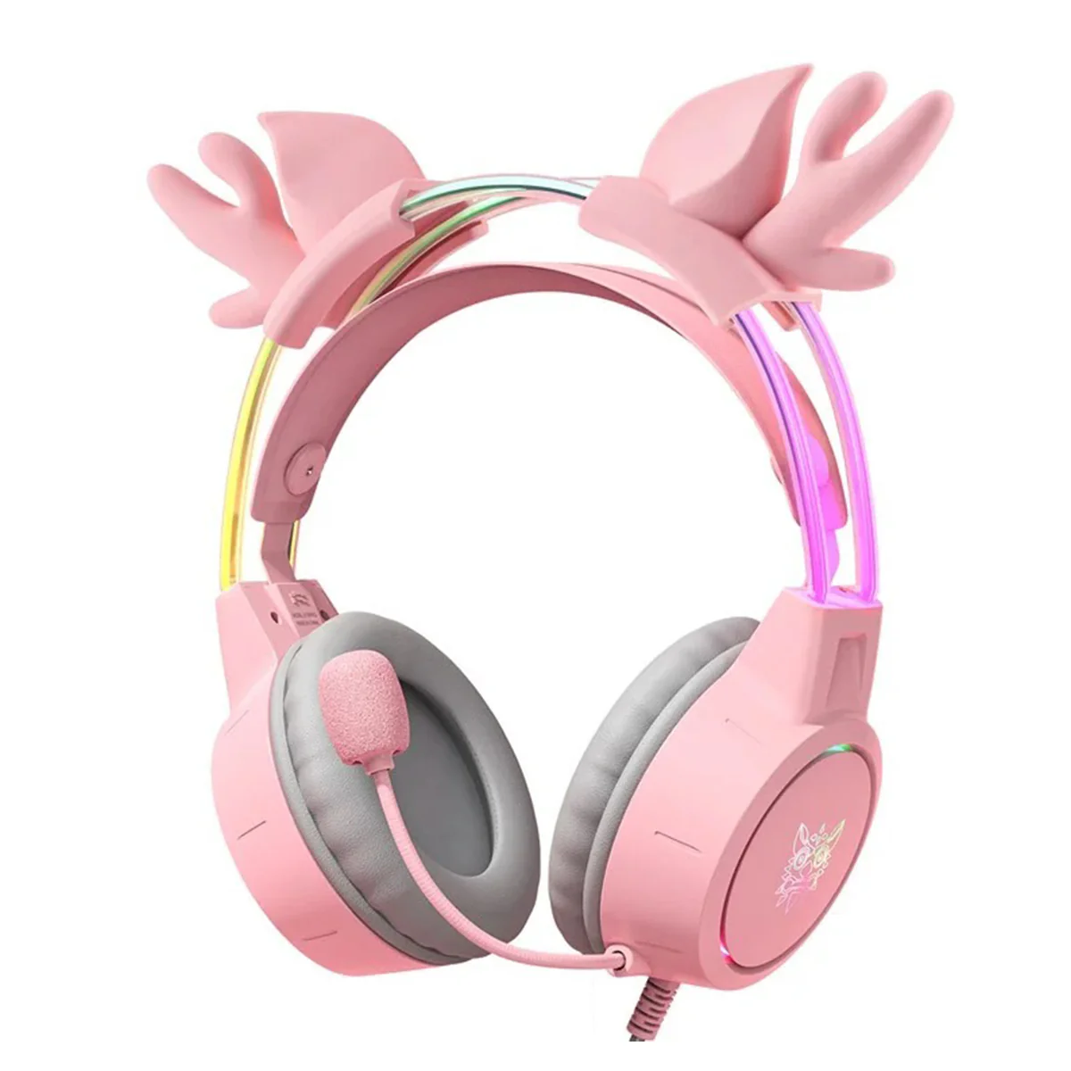 Onikuma X15 Pro Gaming Headset with Noise Cancellation Microphone (Pink Antler, Black Cat, Pink Cat) - Image 2