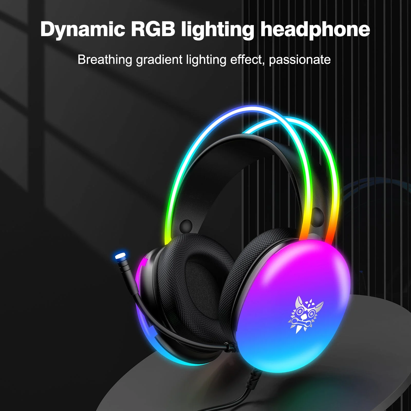 Onikuma X25 RGB Professional Gaming Headset with Noise Cancellation Microphone (Black, White) - Image 11