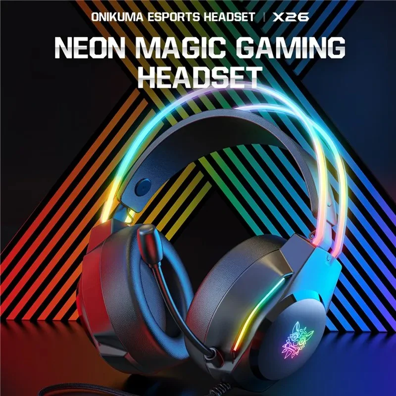 Onikuma X26 Professional Gaming Headset (Black) - Image 6