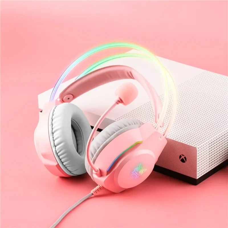 Onikuma X26 Professional Gaming Headset (Pink) - Image 6