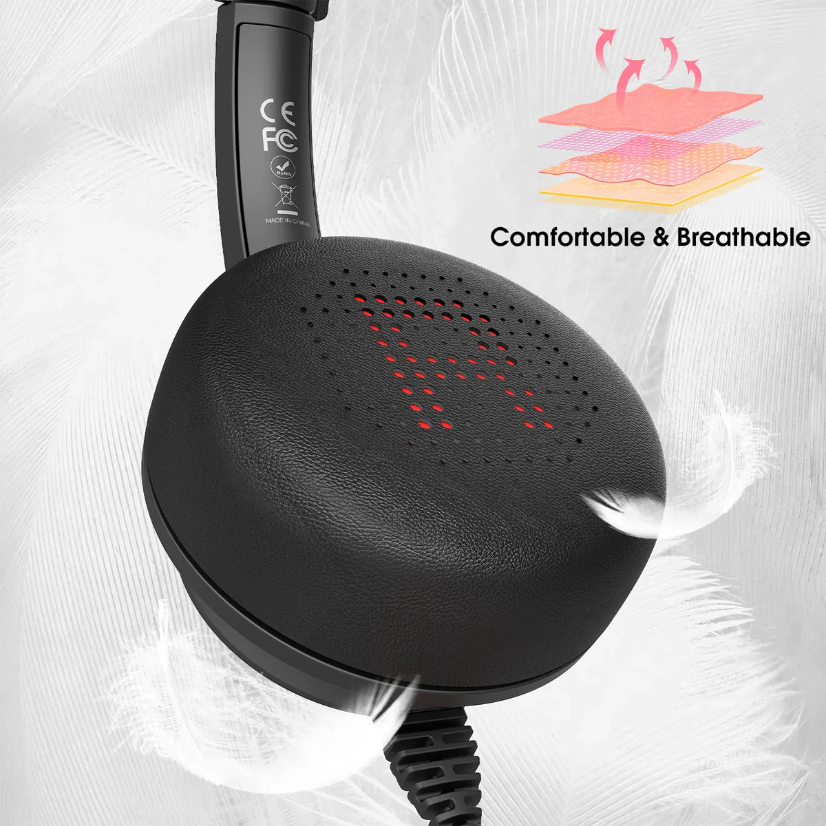 Onikuma X37 Professional Computer Headset (Black, Pink) - Image 4