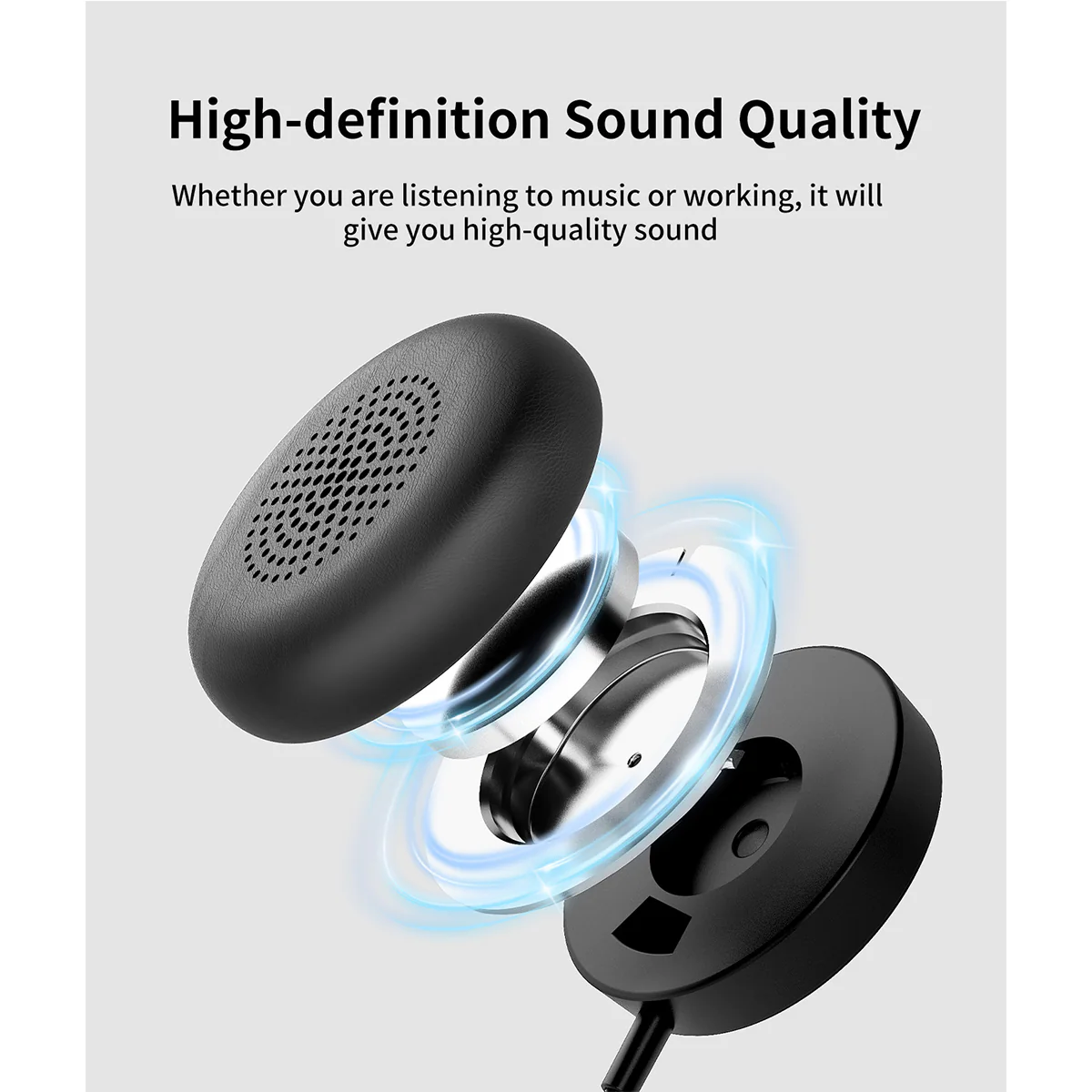 Onikuma X81 Professional Computer Headset with Microphone (Black) - Image 4
