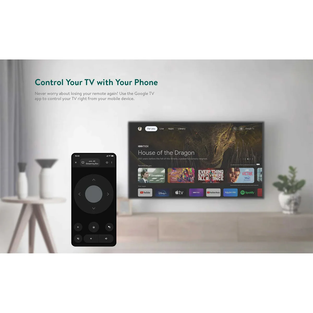 ONN Google TV 4K Streaming Box (Black) - Image 6