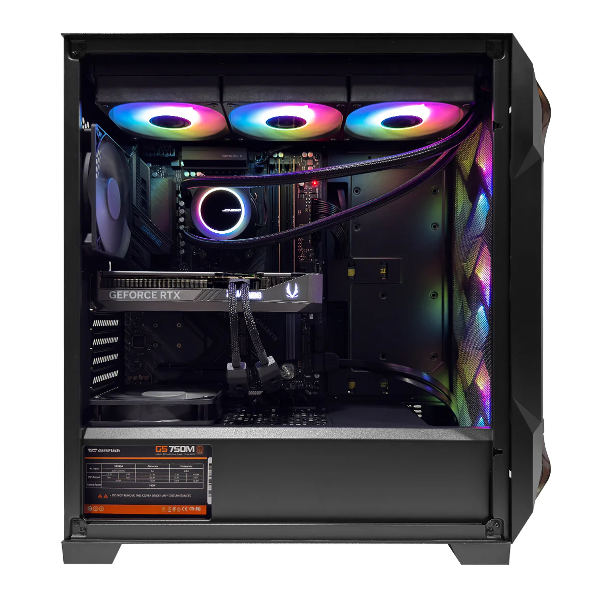 Optima Dark League Black Desktop Gaming PC | AMD Ryzen 7 7800X3D | 32GB RAM | 1TB SSD | RTX 5070 | Windows 11 Pro - Image 2