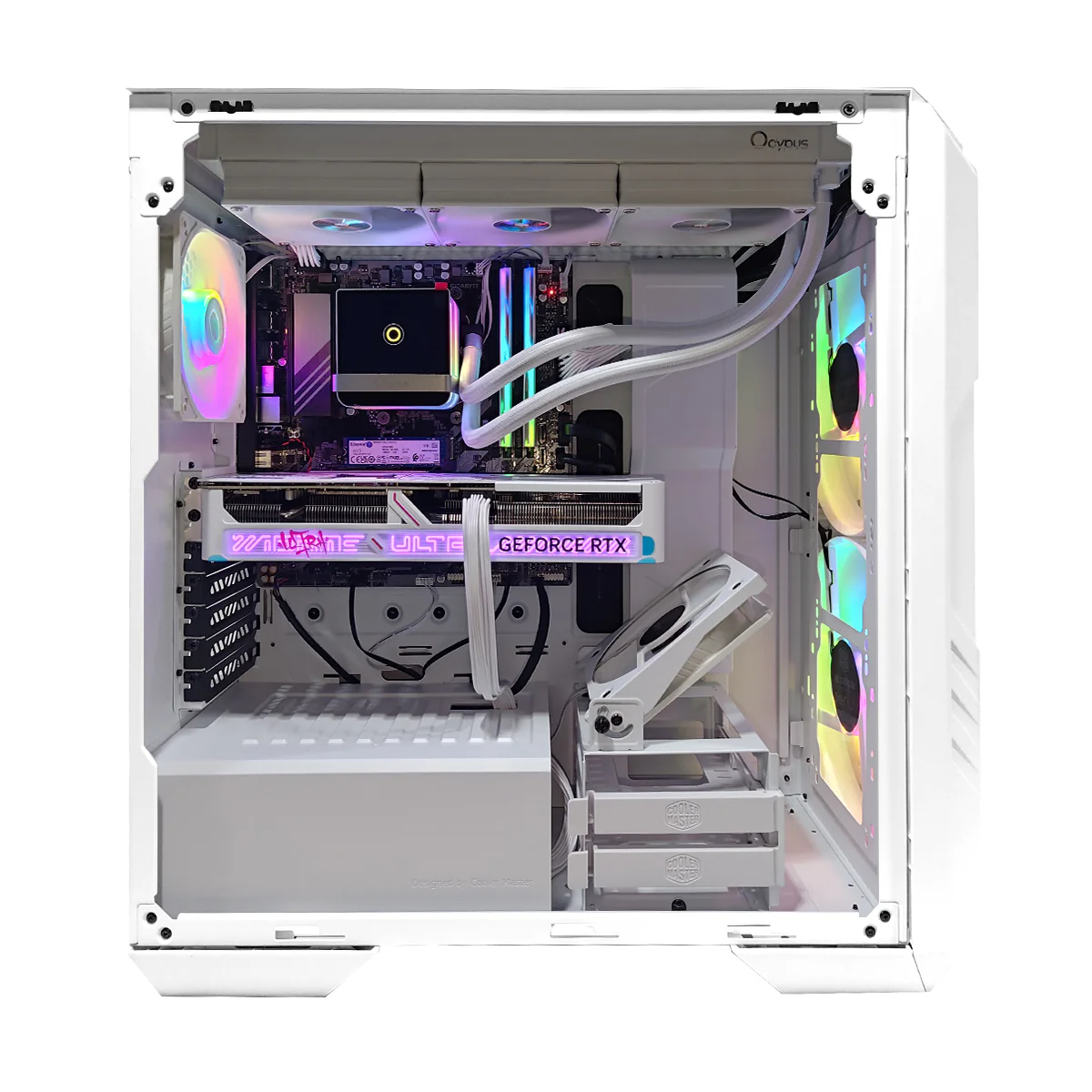 Optima Haf 500 White Desktop Gaming PC | AMD Ryzen 7 9700X | 32GB (2x16GB) RAM | 1TB SSD | RTX 5070 | Windows 11 Pro - Image 2
