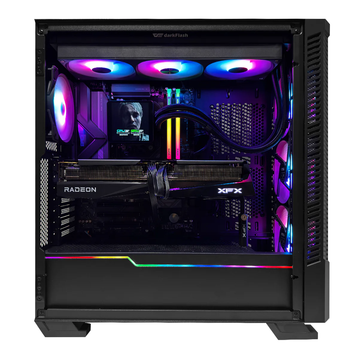 Optima Velox Black Desktop Gaming PC | AMD Ryzen 7 7800X3D | 32GB (2x16GB) RAM | 1TB SSD| RX 9070 XT | Windows 11 Pro - Image 2