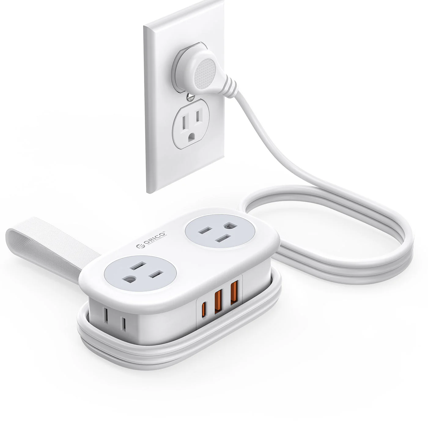 Orico AP3 7-Port 20W Travel Power Strip (Black, White) - Image 10