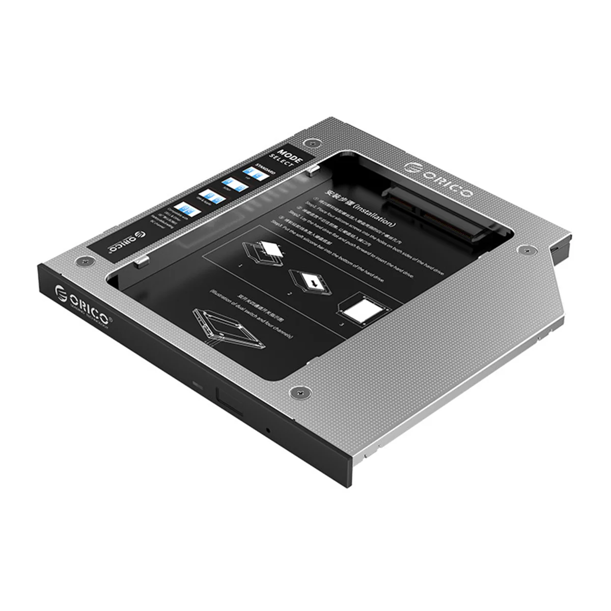 Orico Laptop Hard Drive Caddy for Optical Drive (Silver) (M95SS-SV-BP) - Image 2