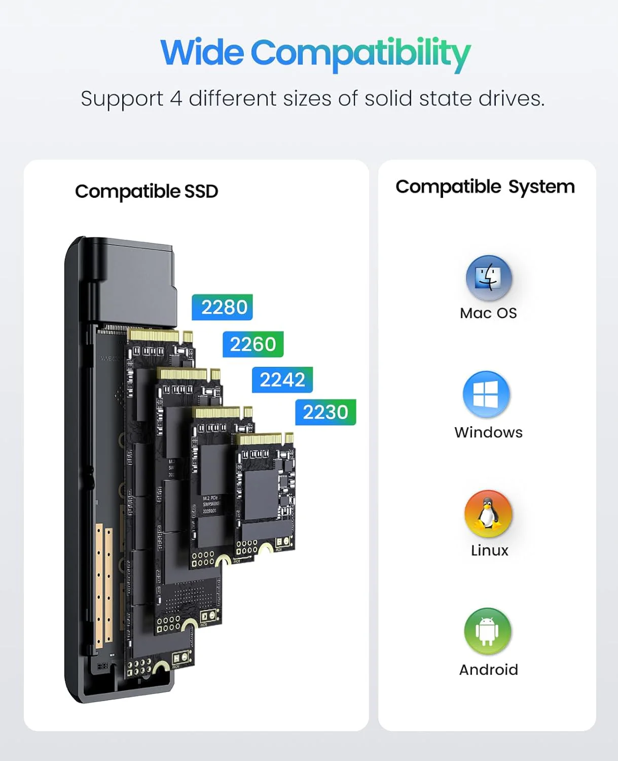 Orico M.2 SATA SSD Enclosure 10Gbps (DDM2-C3) (Black) - Image 2