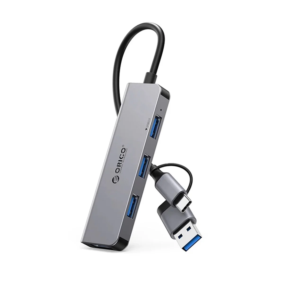 Orico YSA5-U3 4-Port Mini USB 3.0 Hub - 0.3M (Dark Grey)