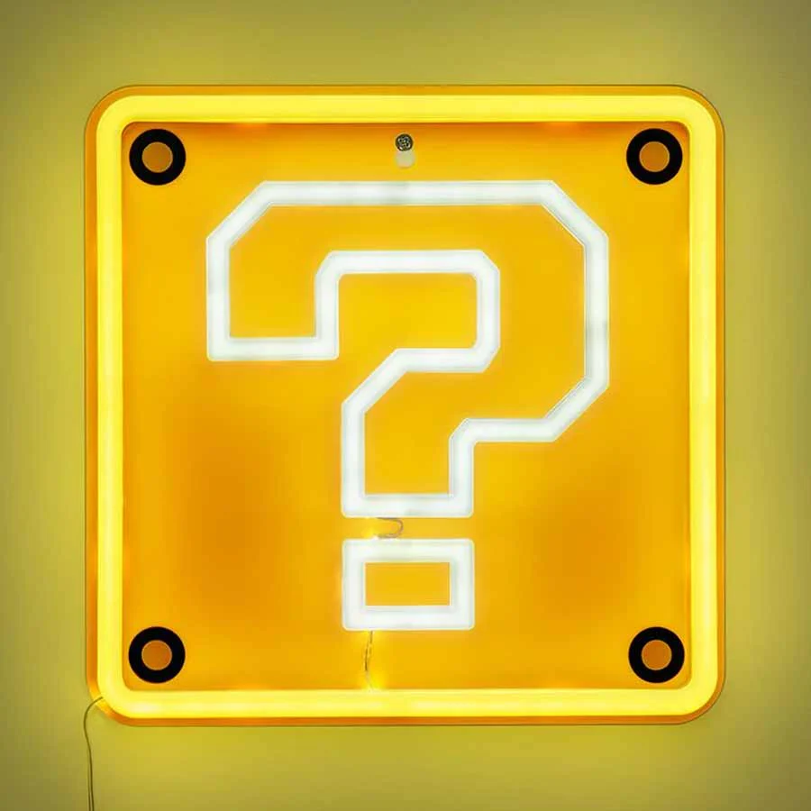 Paladone Super Mario Question Block Wall Mounted LED Neon Light (PP14712NNVN)