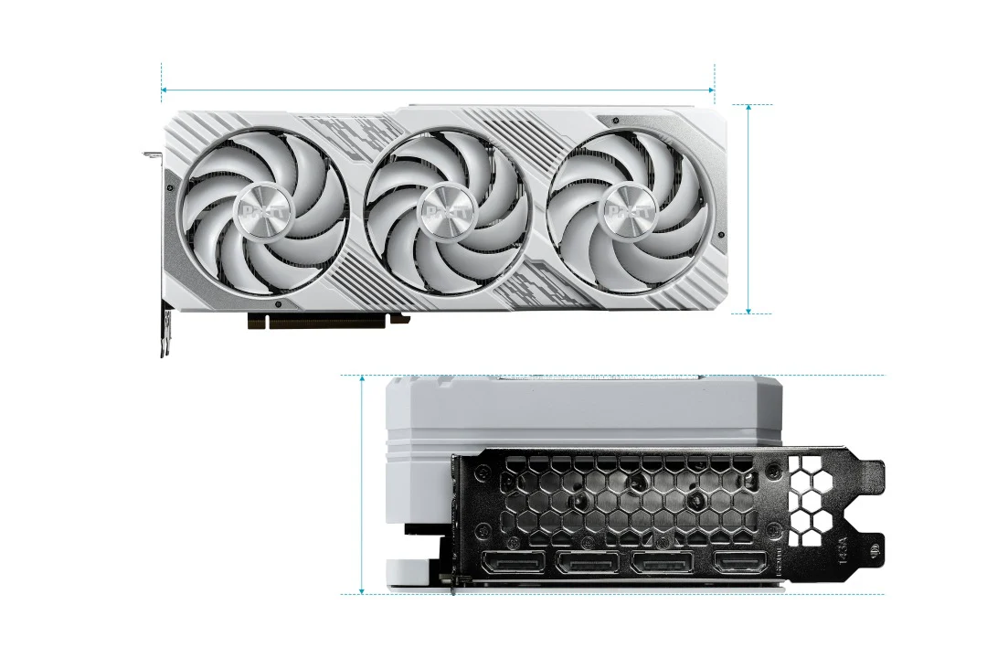Palit GeForce RTX 4070 TI GamingPro OC 12GB GDDR6X 192Bit 3-DP HDMI Graphics Card (White) - Image 5