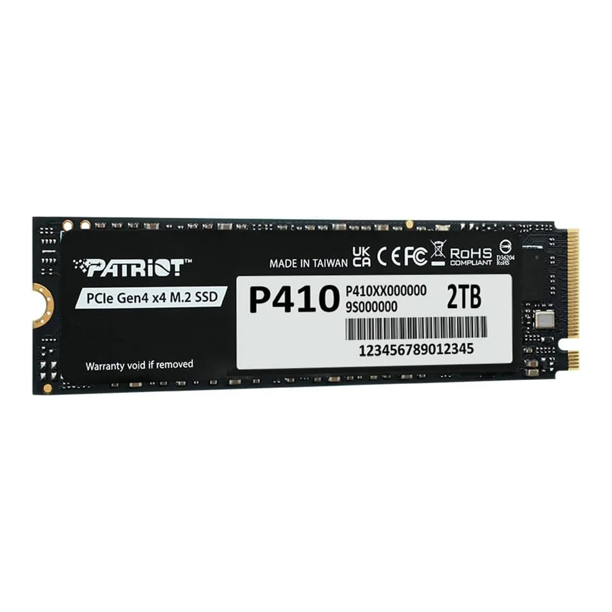Patriot P410 2TB PCIe Gen4 x4 M.2 2280 5000MB/s Read/ 4500MB/s Write SSD (P410P2TBM28H)