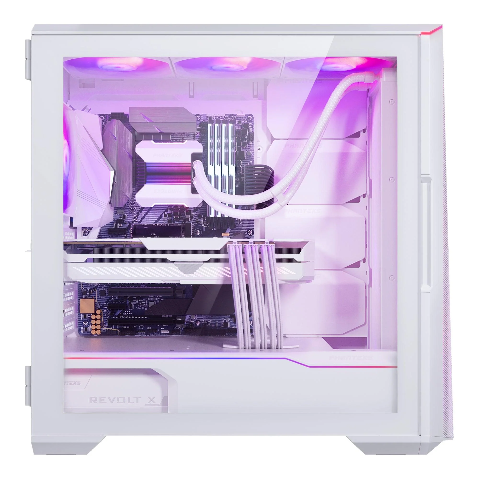 Phanteks Eclipse G500A DRGB Tempered Glass Mid-Tower Case (Matte White) (PH-EC500GA-DMW01A) - Image 4