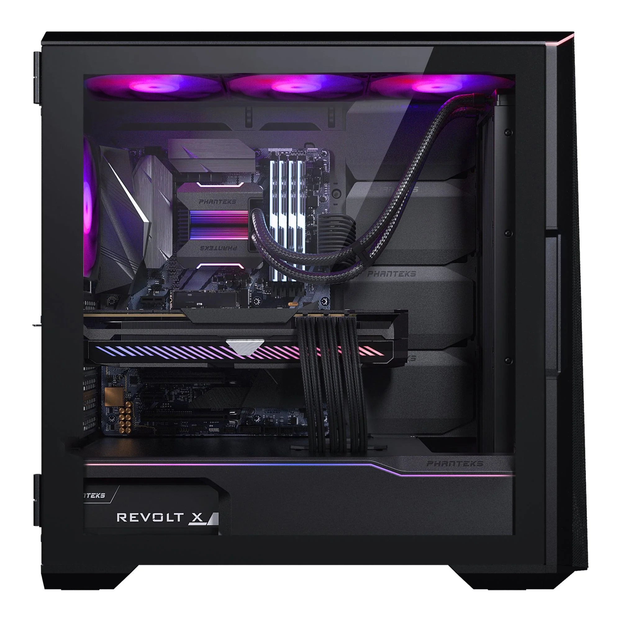 Phanteks Eclipse G500A DRGB Tempered Glass Mid-Tower Case (Satin Black) (PH-EC500GA-DBK01A) - Image 4